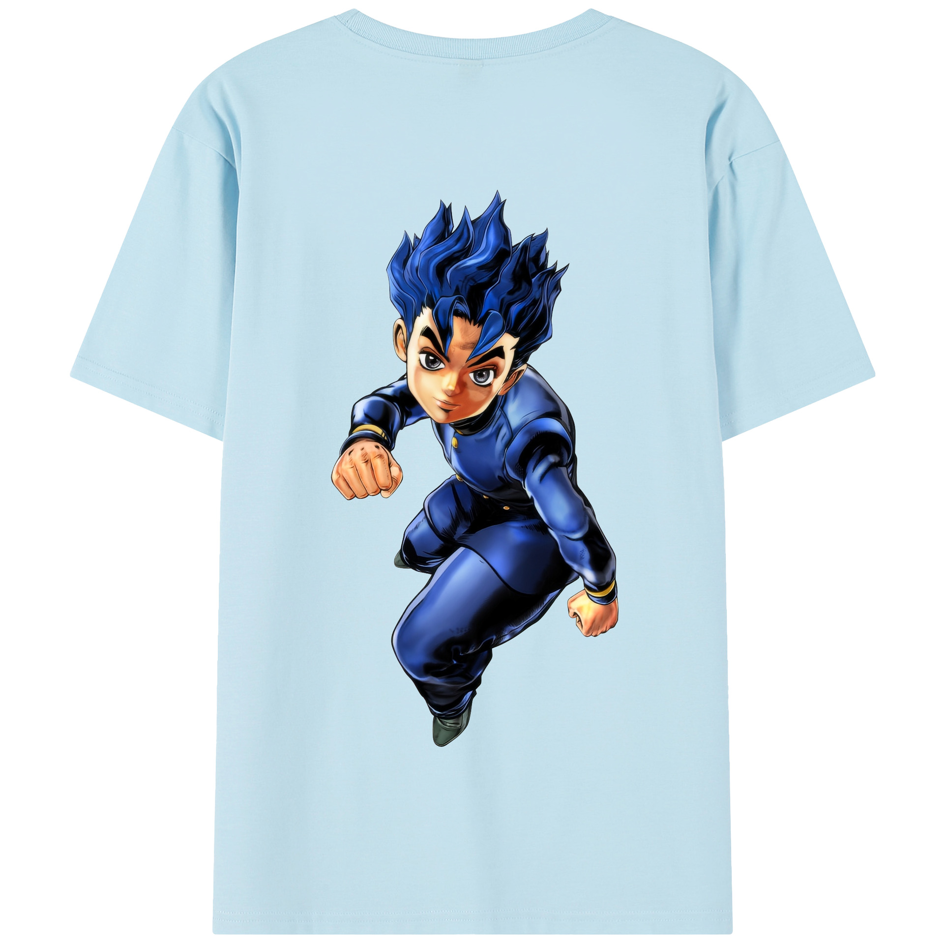 （画像用） ジョジョの奇妙な冒険 広瀨康一 JoJo's Bizarre Adventure Hirose Koichi 綿100％半袖Tシャツ（背面プリント）